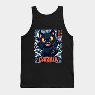 Kaiju Catzilla in japan tokyo Tank Top